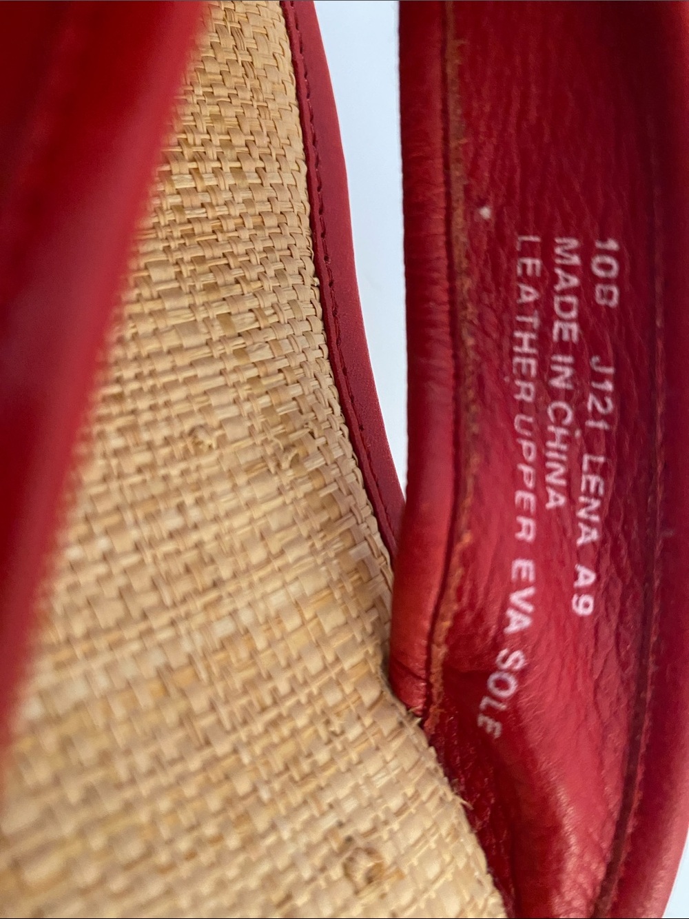 Coach Red Leather Thong Sandals for Women - Picture 5 of 9